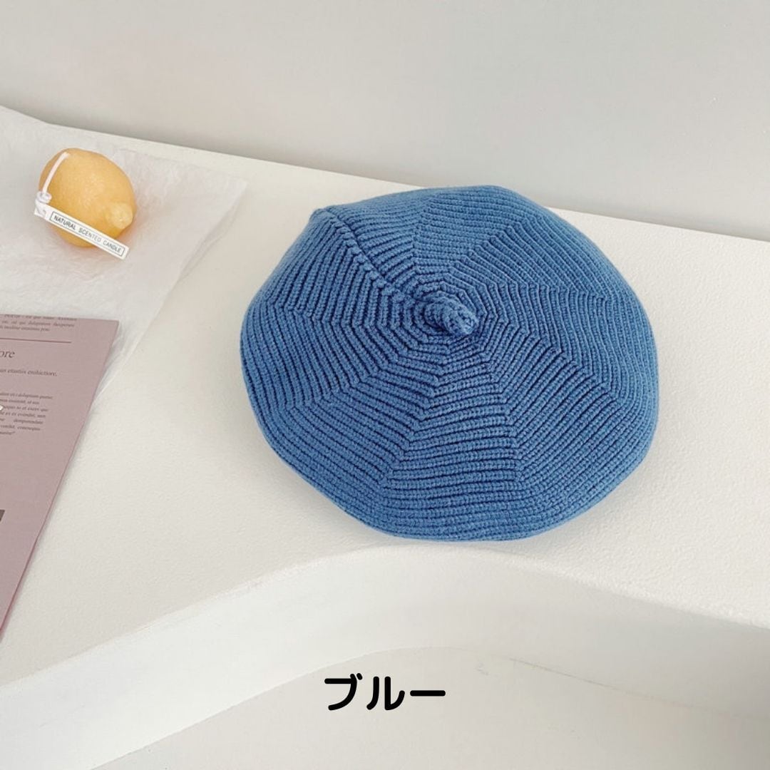 Restock!【送料無料】 ベレー帽 ニット帽 帽子 ベビー 無地 ユニ