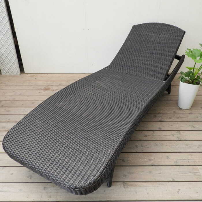 シンセティックラタン リラックス サンベッド Batavia 212cm 屋外使用可 全天候型 防雨 リクライニングチェア サウナ 一人掛け シングルソファ ガーデンチェア バルコニー テラス ベランダ ウッドデッキ 温泉 温浴施設 屋外 庭 リゾートチェア 椅子 サウナチェア