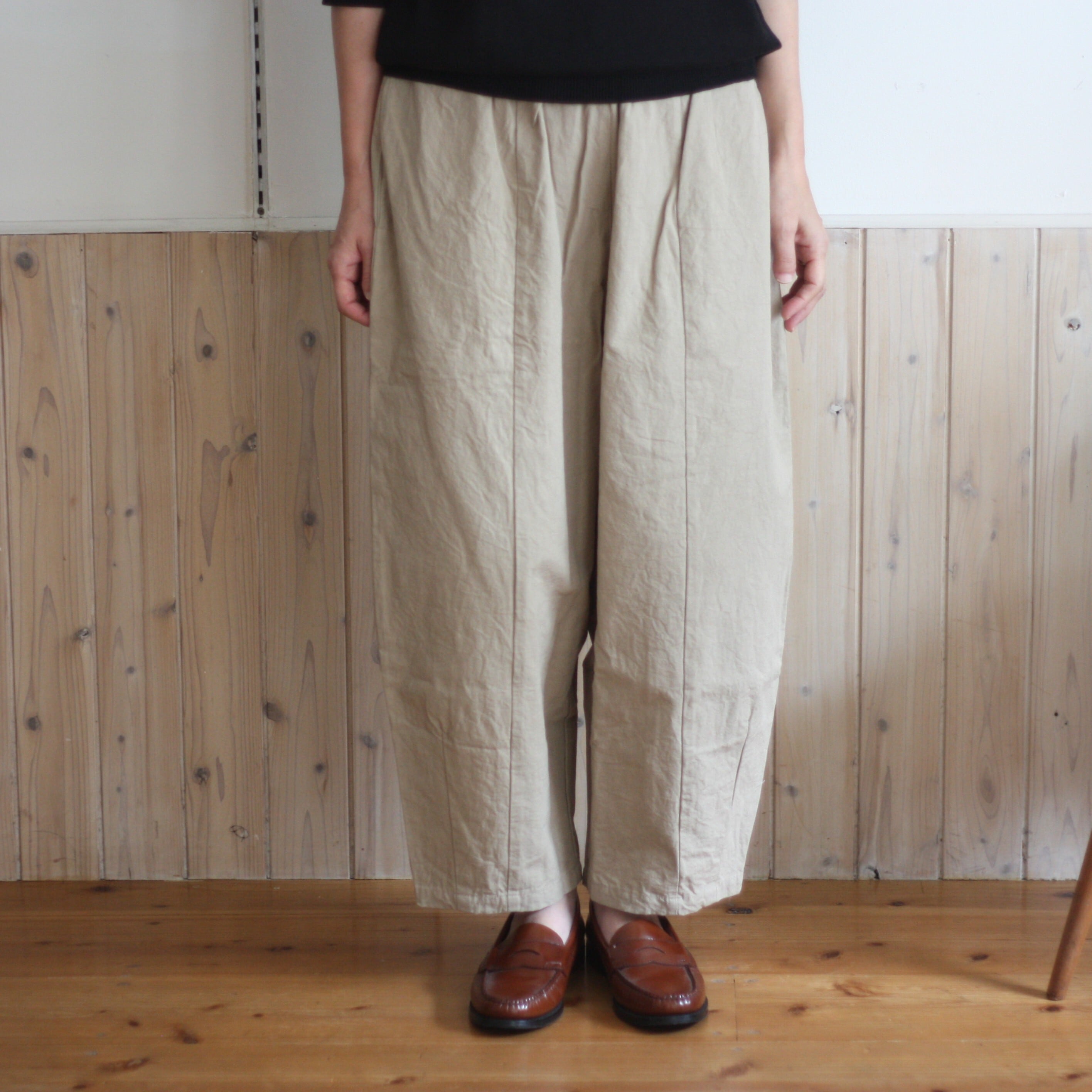 Gauze# ガーゼ ドライコットンチャーリーパンツ ベージュ | tous les jours