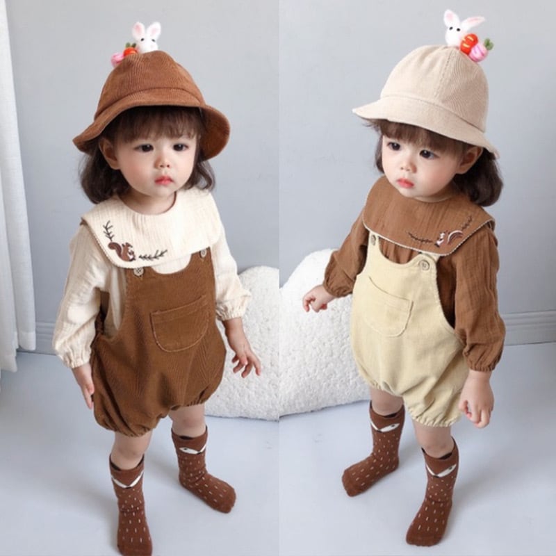 marsou マルソー コーデュロイ ロンパース 6m