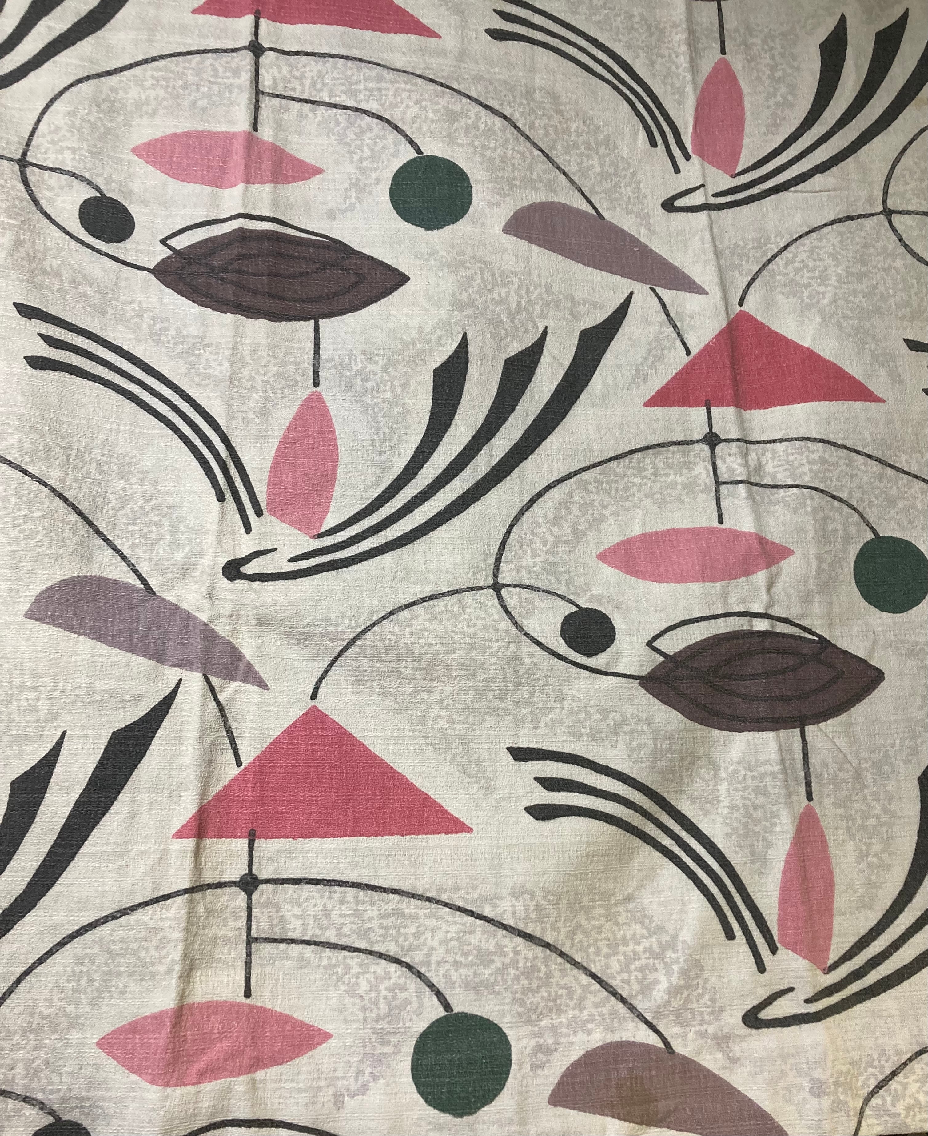 50s VINTAGE ATOMIC FABRIC  (beady antiques)