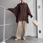 ポコポコチェックドロストPT/ベージュ