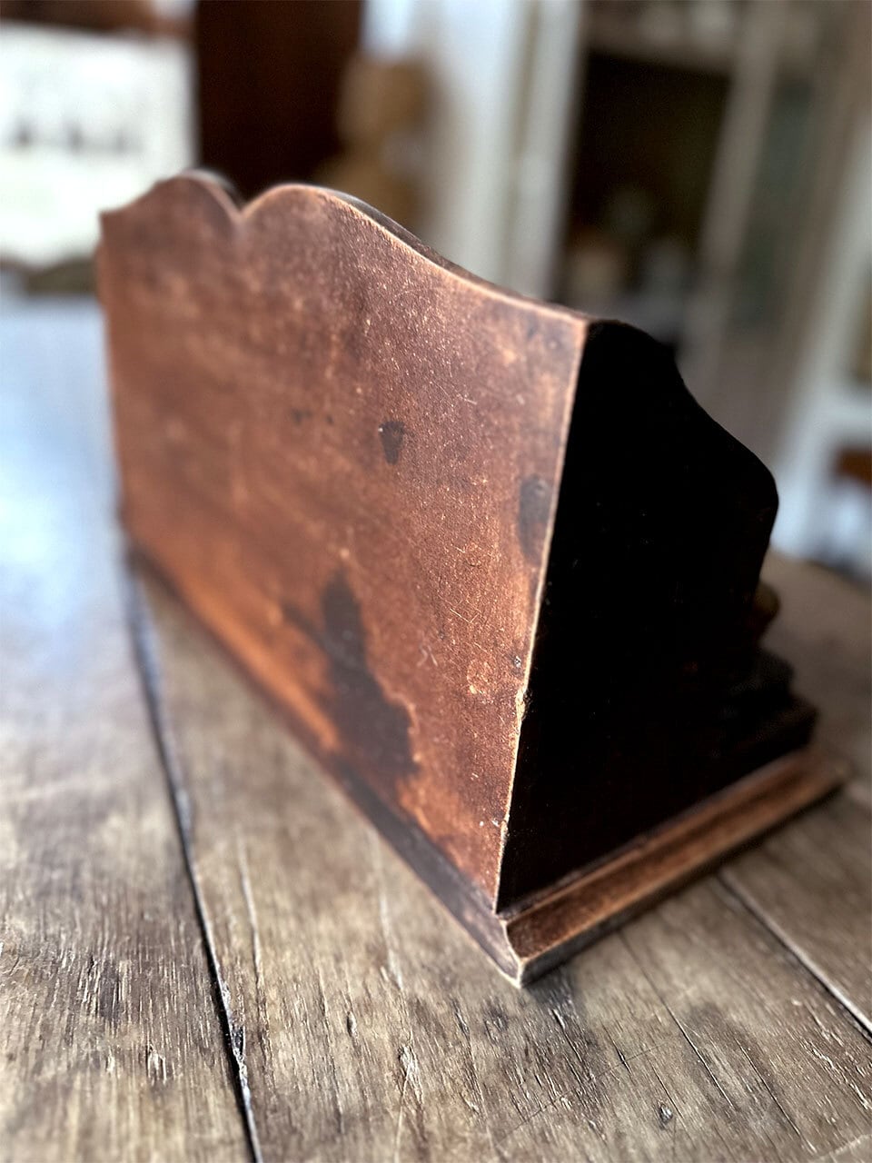 木製レターラック焦茶 インクボトル付き | Brocante de La Cocotte