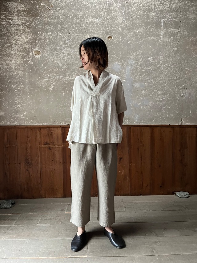 MITTAN ｜大麻プルオーバー（ベンガラ白）