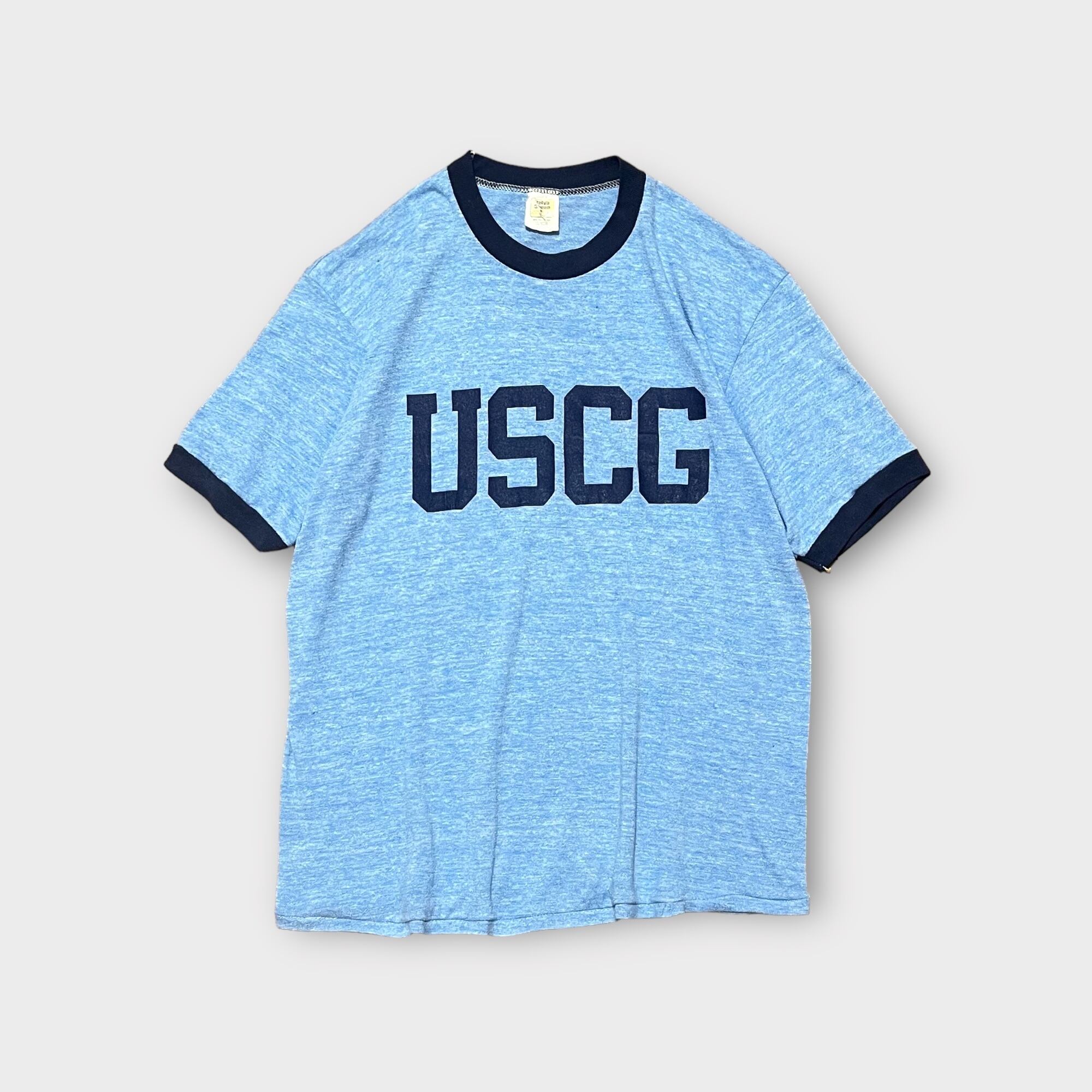 【Military】1970"s "USCG"リンガーTシャツ MADE IN USA