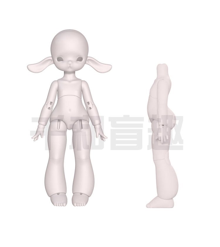 ヘッド付きボディ!23cm うさぎ 兎 兔 猫 BODY BJD 1/6 SD DD ヘッド付きボディ!23cm うさぎ 兎 兔 猫 BODY BJD 1/6 SD DD