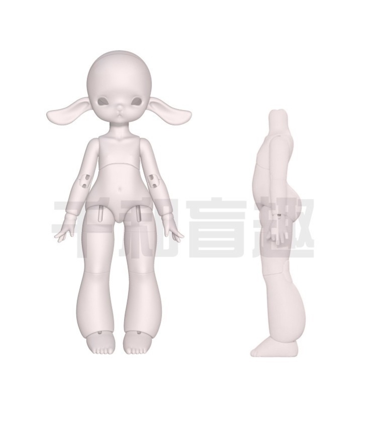 ヘッド付きボディ！23cm うさぎ 兎 兔 猫 BODY BJD 1/6 SD DD 正規品 