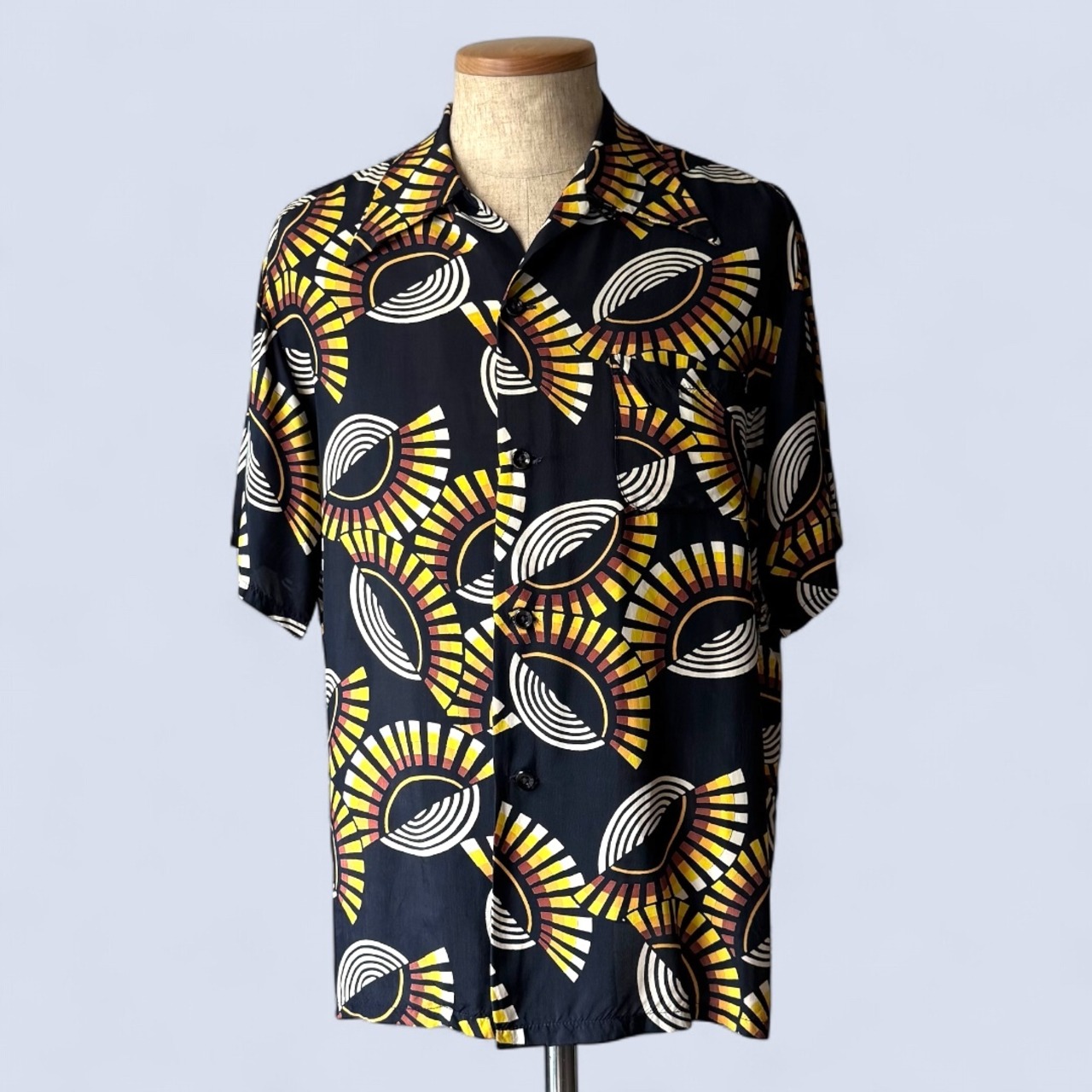 CALIFORNIA RAYON OPEN COLLAR SHIRT "SUN BURST"