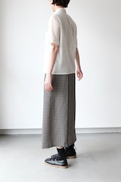 Check wrapped skirt
