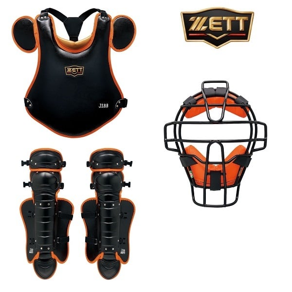 ZETT (ゼット) 野球 少年 軟式用 キャッチャー防具３点セット プロステイタス 読売ジャイアンツ小林選手モデル BLP7010C  BLM7010C BLL7010C オノヤスポーツ
