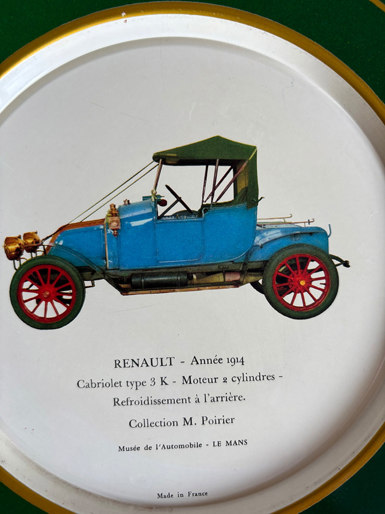 メタルプレート　SHELL広告　RENAULT 1914　クラシックカー 19twf15-1