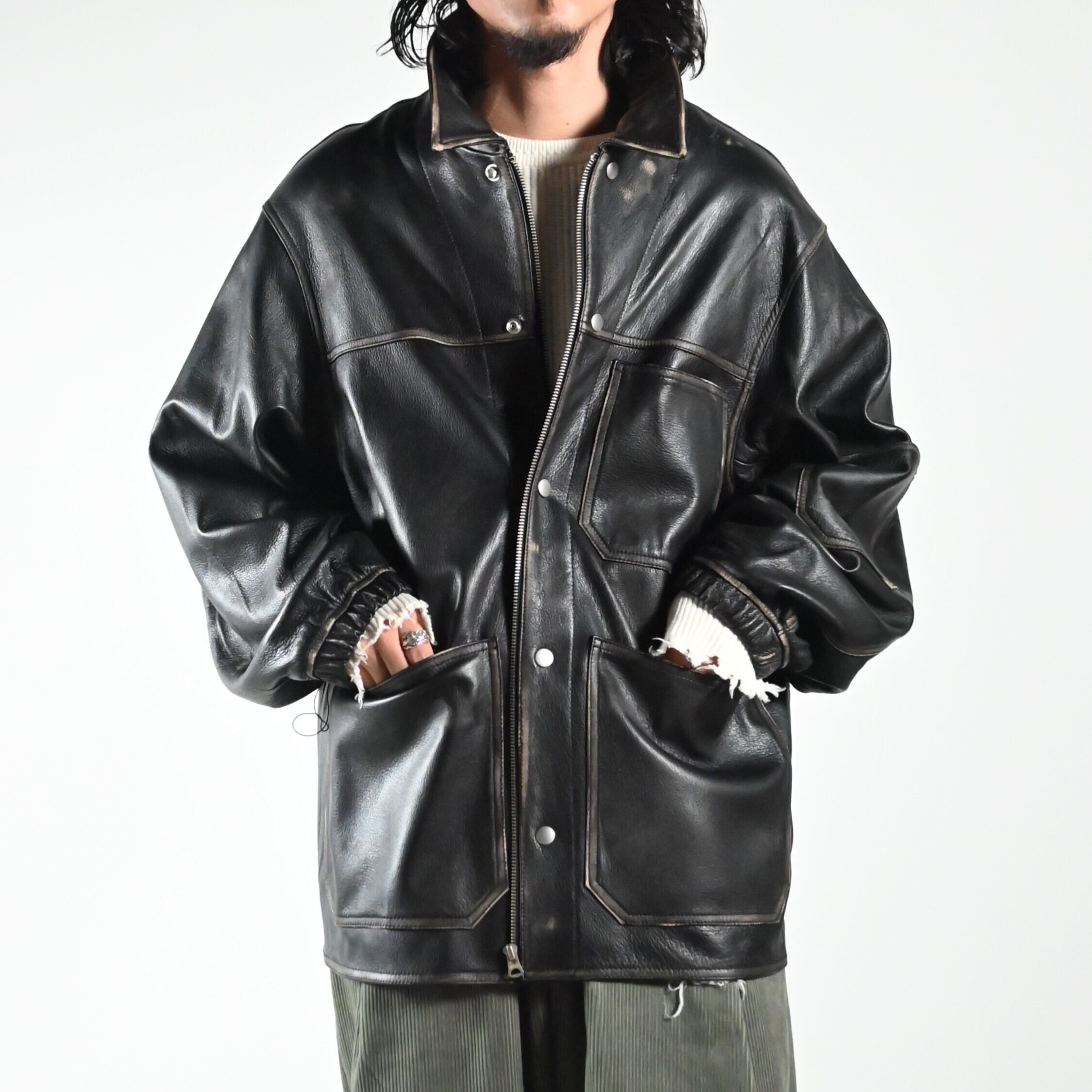 店頭販売限定】barbell object / leather coverall size1 ,2完売 | GANKO