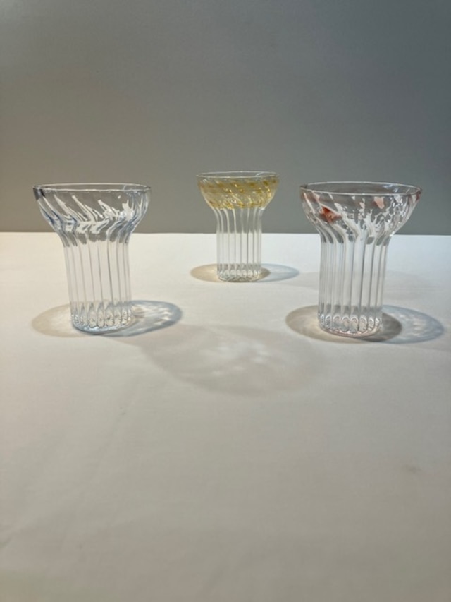 KOZO=K3記念 ①-3 凹凸フラッペグラスセット 限定1セット 特別商品が特別価格 耐熱ガラス製