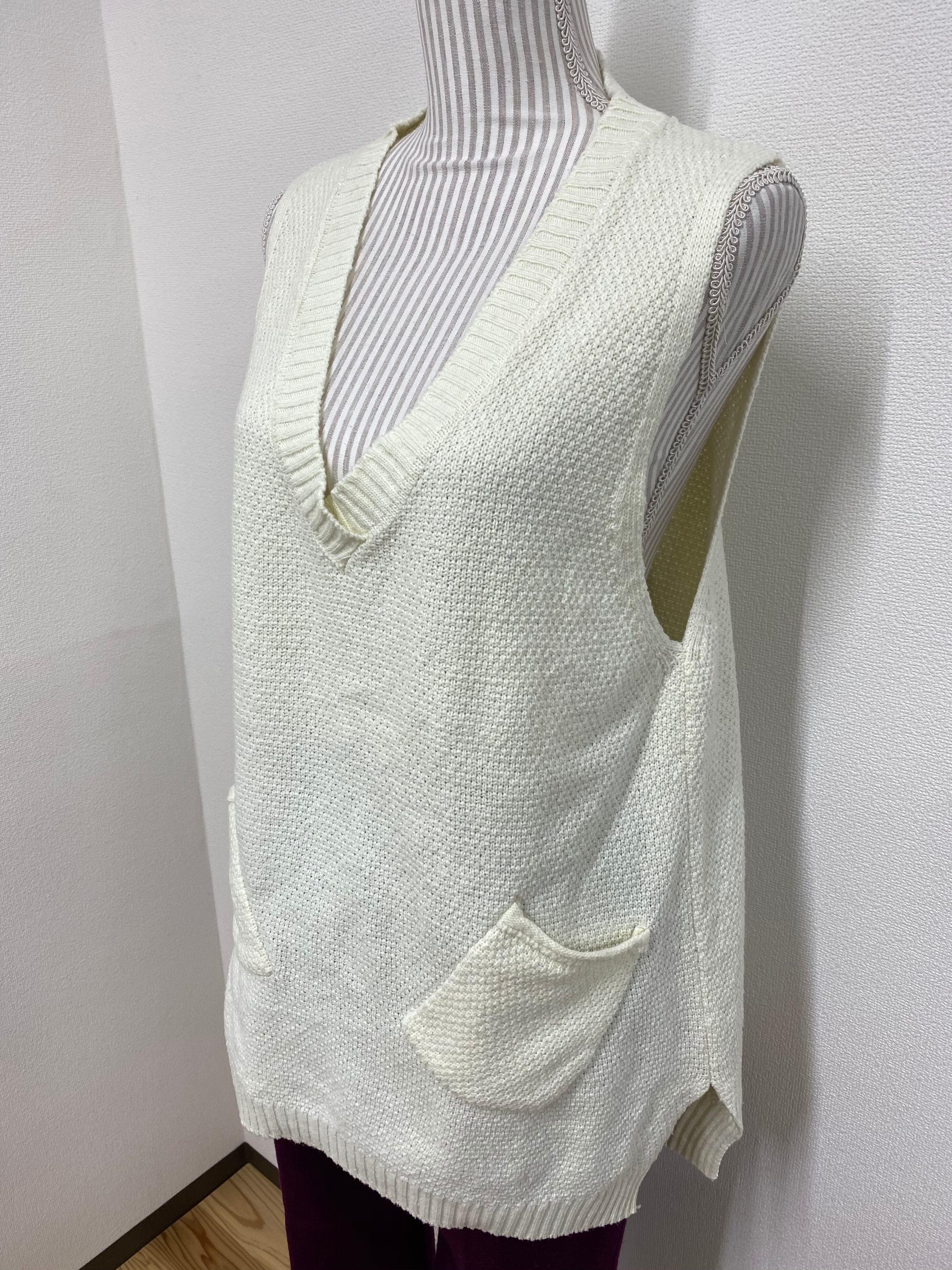 【najia symbol】long knit vest