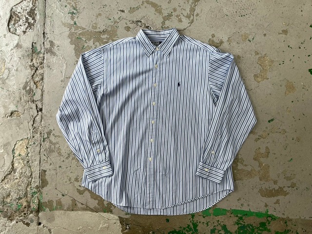 POLO RALPH LAUREN BROAD STRIPE SHIRT BLUE XXL 10610