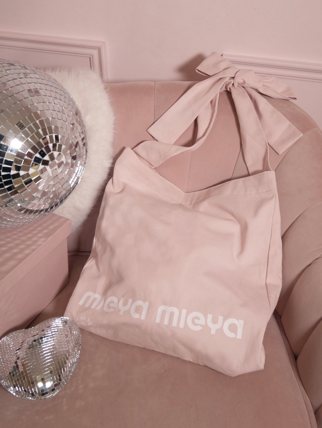 mieya ribbon tote bag -all pink-