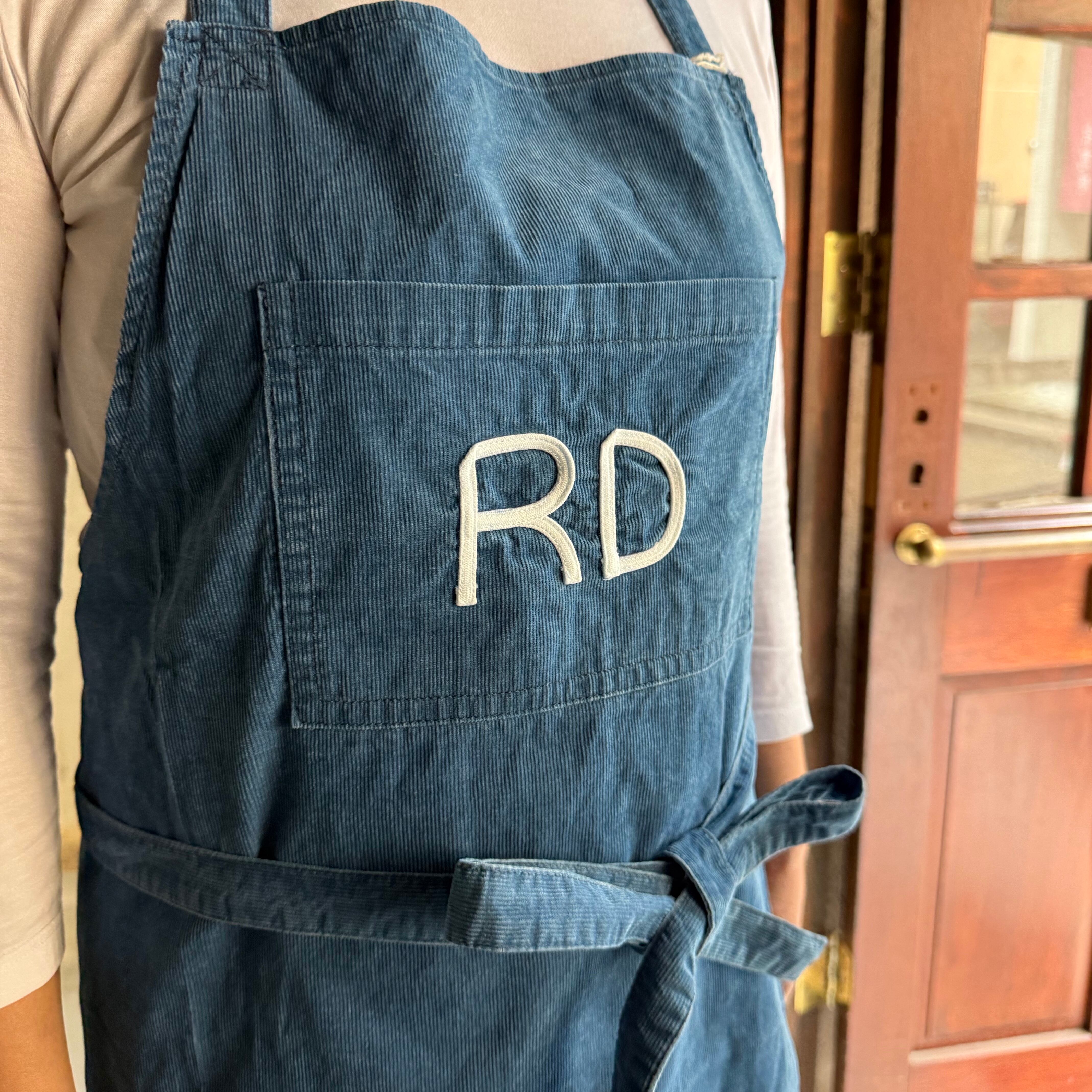 R&D.M.Co-/OLDMAN'S TAILOR / INDIGO LIGHT CORDUROY APRON