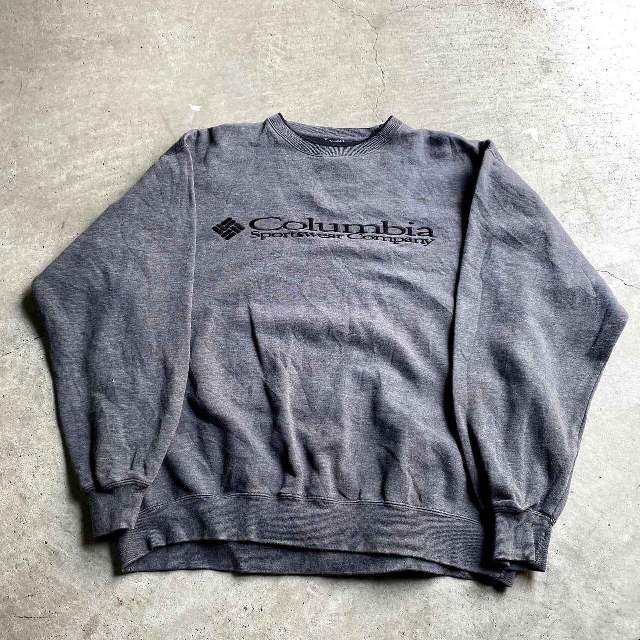 90年代 コロンビア ビッグロゴ 刺繍 スウェットシャツ メンズXL相当 古着 90S ビンテージ ヴィンテージ Columbia トレーナー グレー  ビッグサイズ 大きいサイズ【スウェット】【AL2109】 | cave 古着屋【公式】古着通販サイト