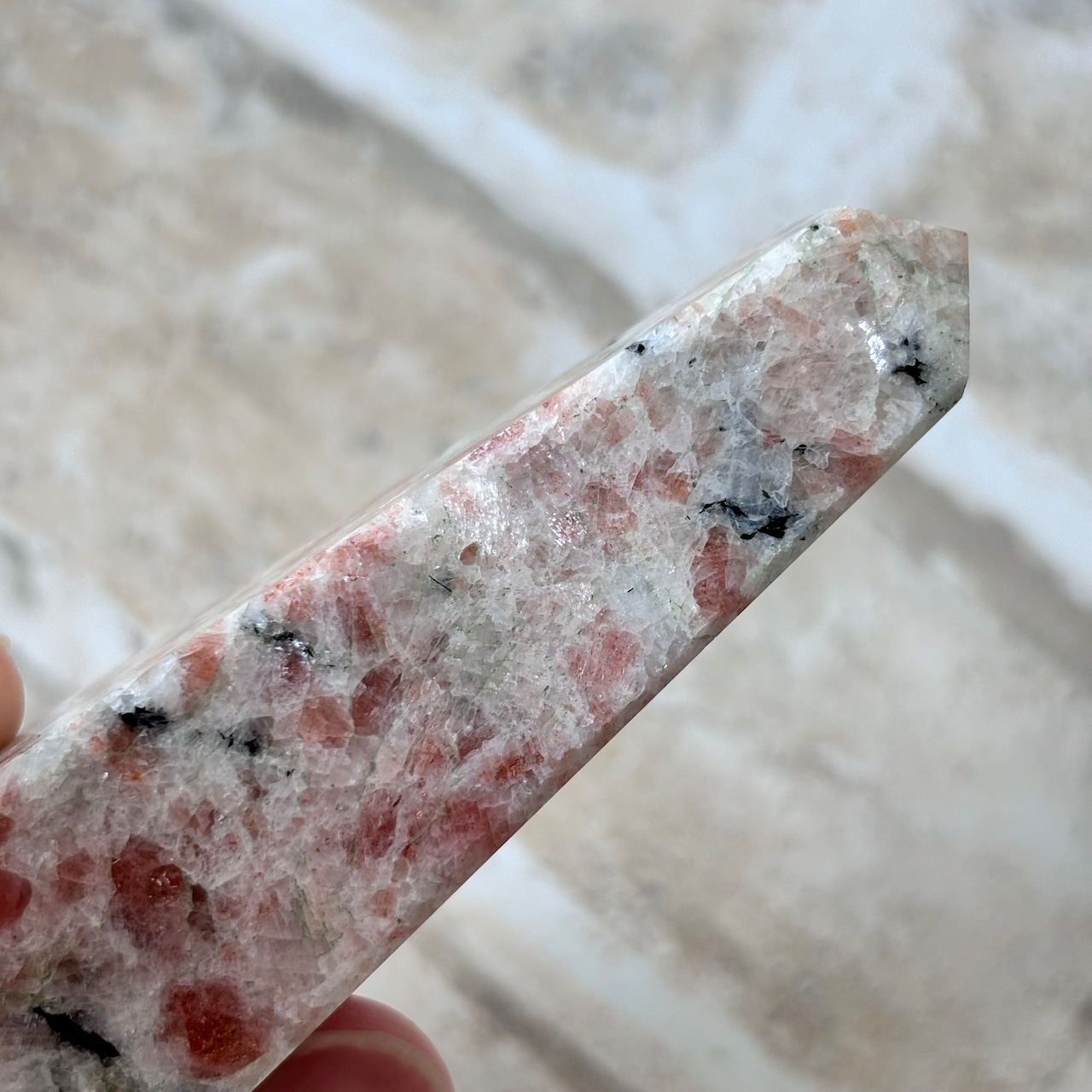 サンストーン*250716*天然石*オベリスク*置き物*インテリアストーン