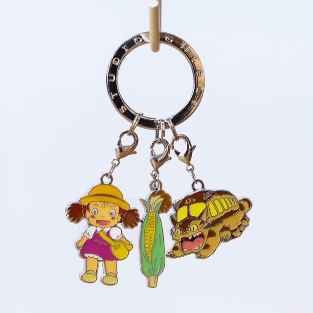 となりのトトロ　キーホルダー 3連キーリング　とうもろこし（6477）