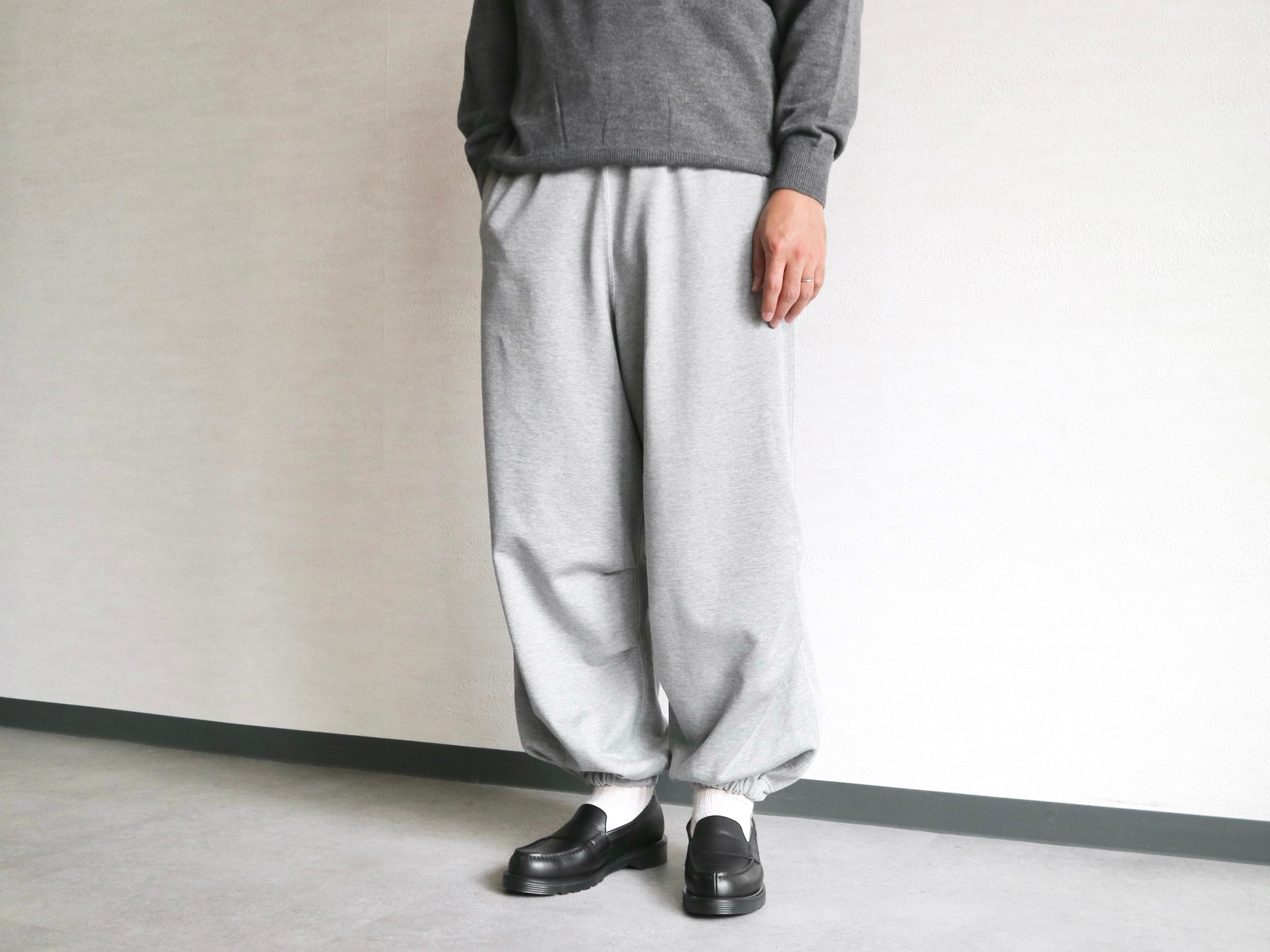 HAVERSACK ハバーサック】HIGH GAUGE FLEECY STITCH WIDE TRACK PANTS