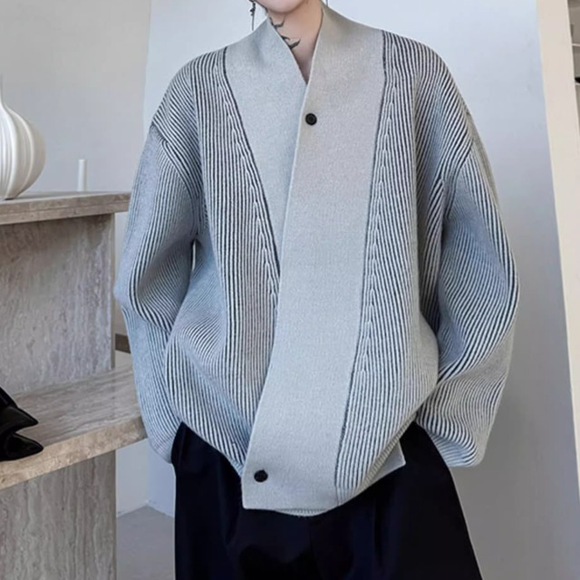 リブショールカラーニットジャケット 2color MOJ0283