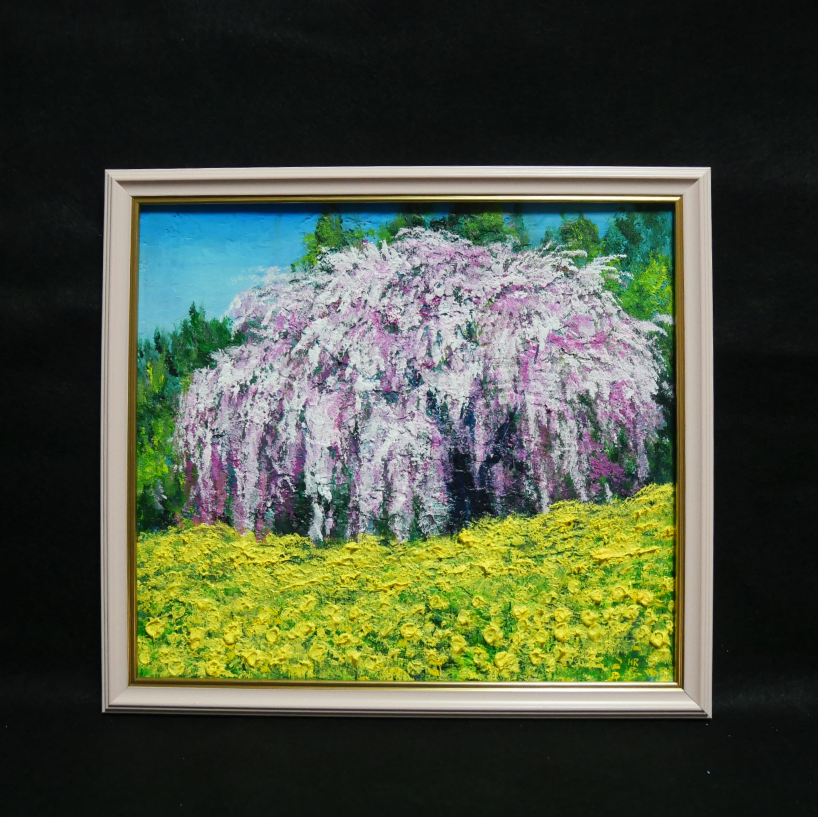 油絵 油彩 油彩画 絵 絵画 【しだれ桜】 | HIROSHI1990 油絵 油彩 油彩画 絵 絵画 【しだれ桜】 | HIROSHI1990