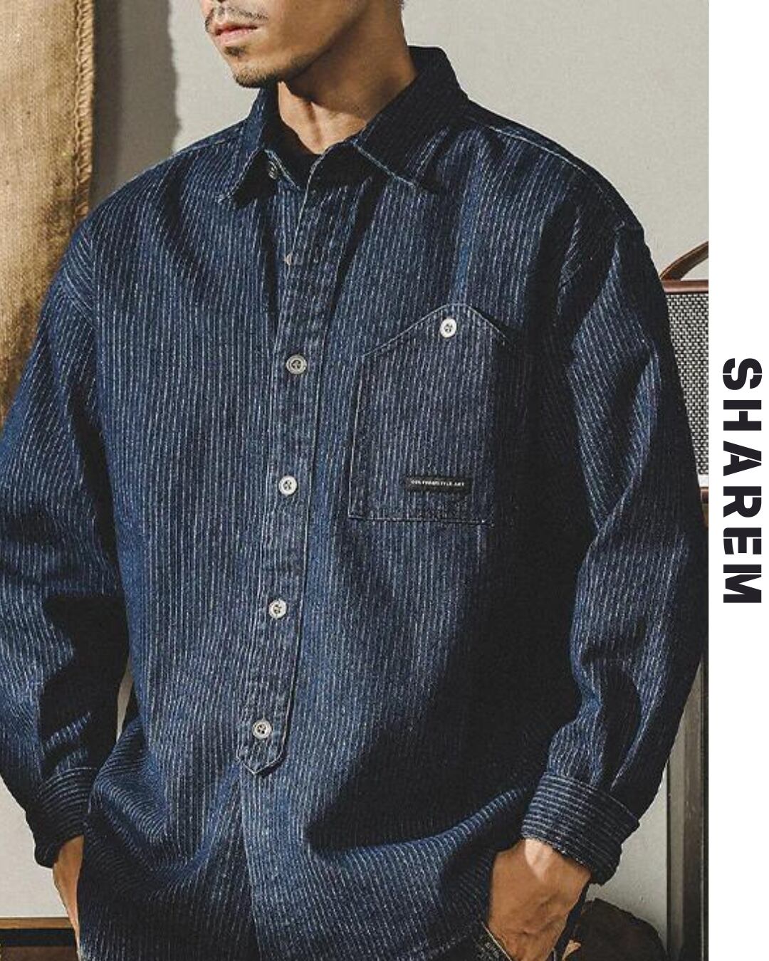 Long-sleeved Casual Workshirt B0225