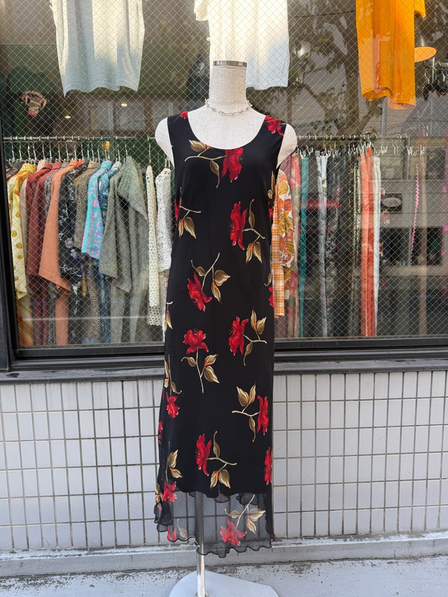 90’s EUR Vintage Sheer Floral Slip Dress