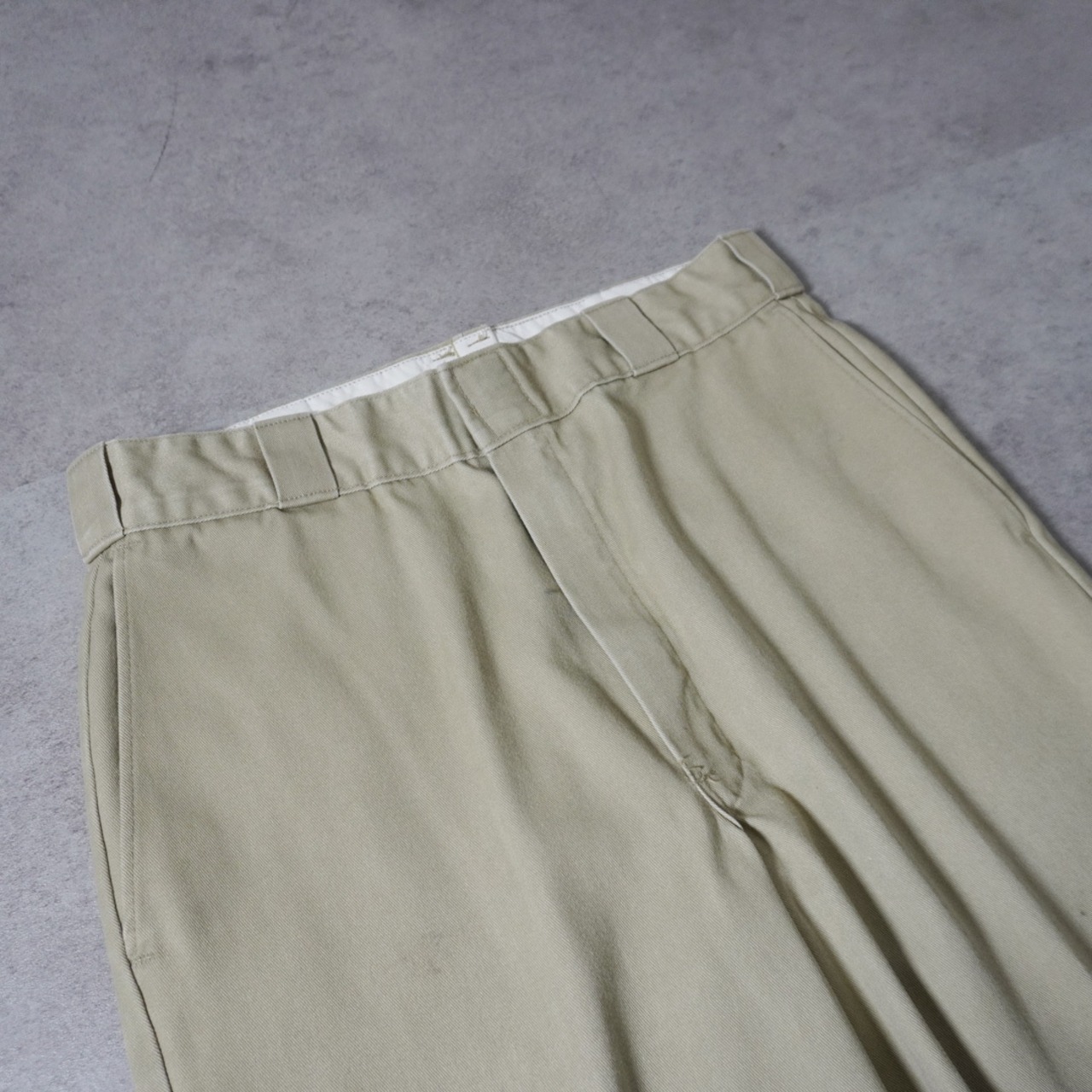 80s Dickies 874 work pants "made in USA" beige [W31L31相当] 古着 - 4