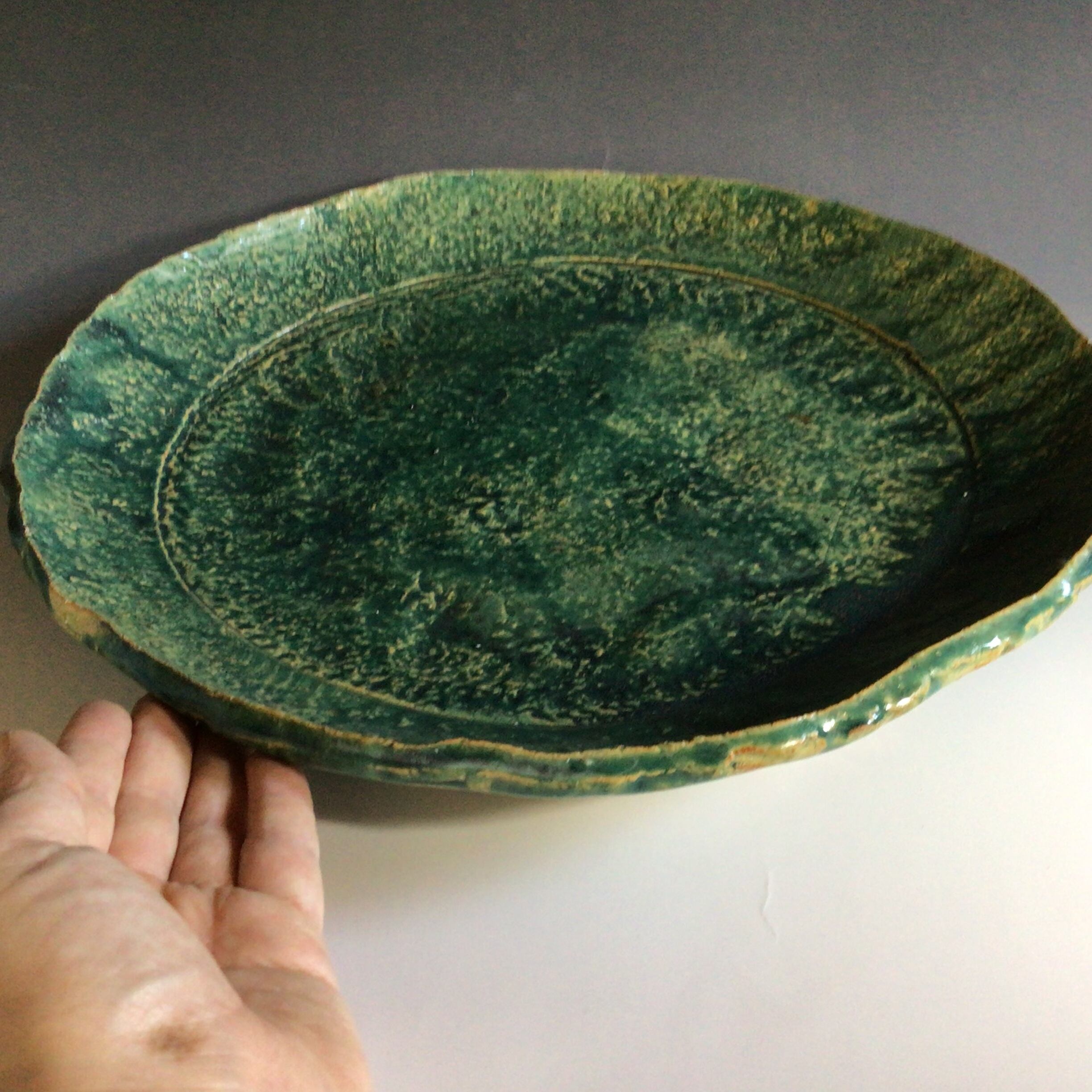 緑釉岩目文様皿 | （有）勝景庵