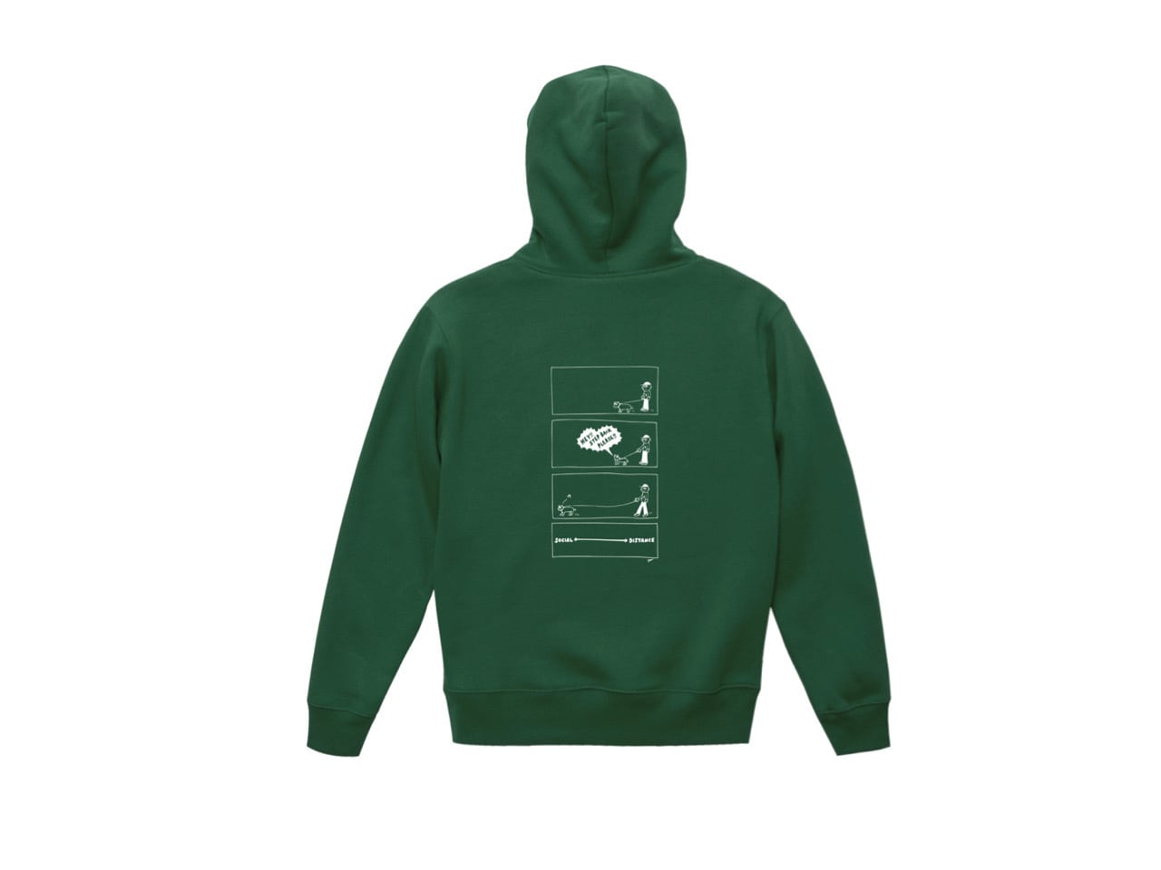 SHI × coguchi Dog SD hoodie (GRN/WH)