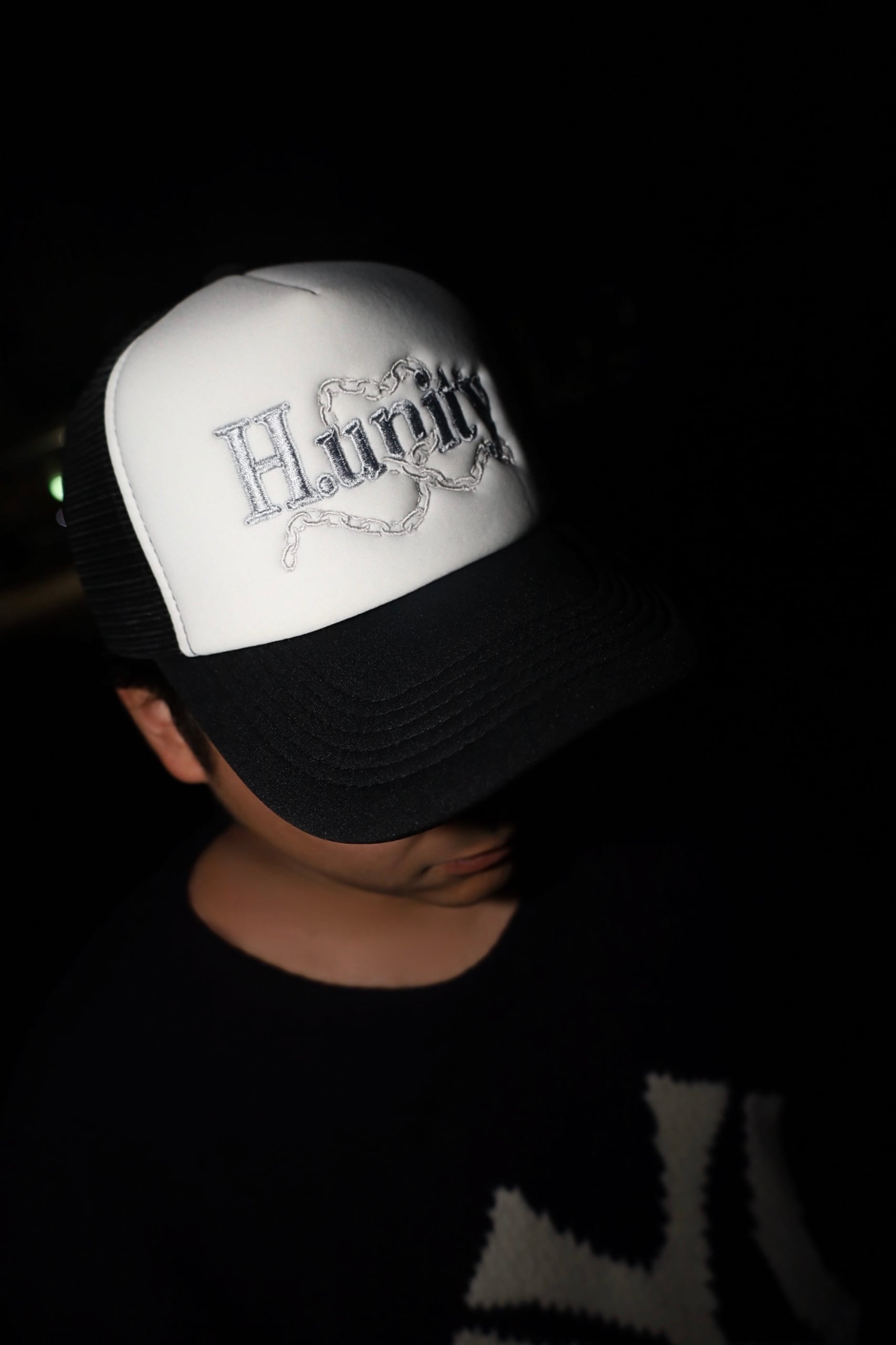 H.unity chain mesh cap gray | homiesunity_official store