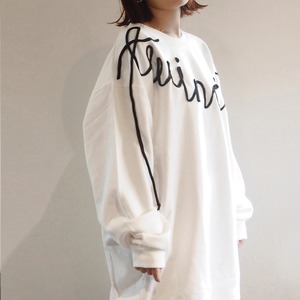 【新作】ビッグスウェット薄手(twincow)White×Black