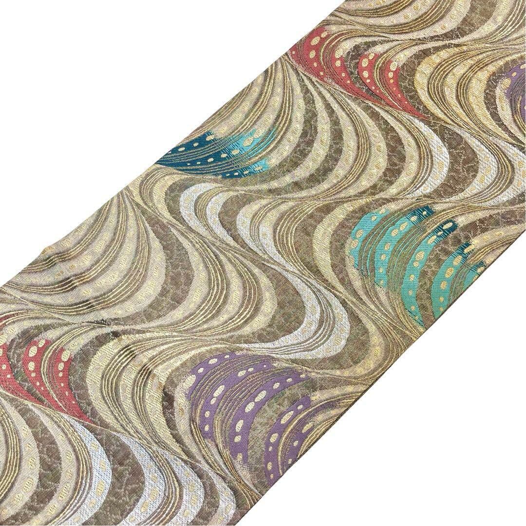 袋帯 色鮮やかな流水模様 金銀糸 O-3835 | リユース着物わびさび 