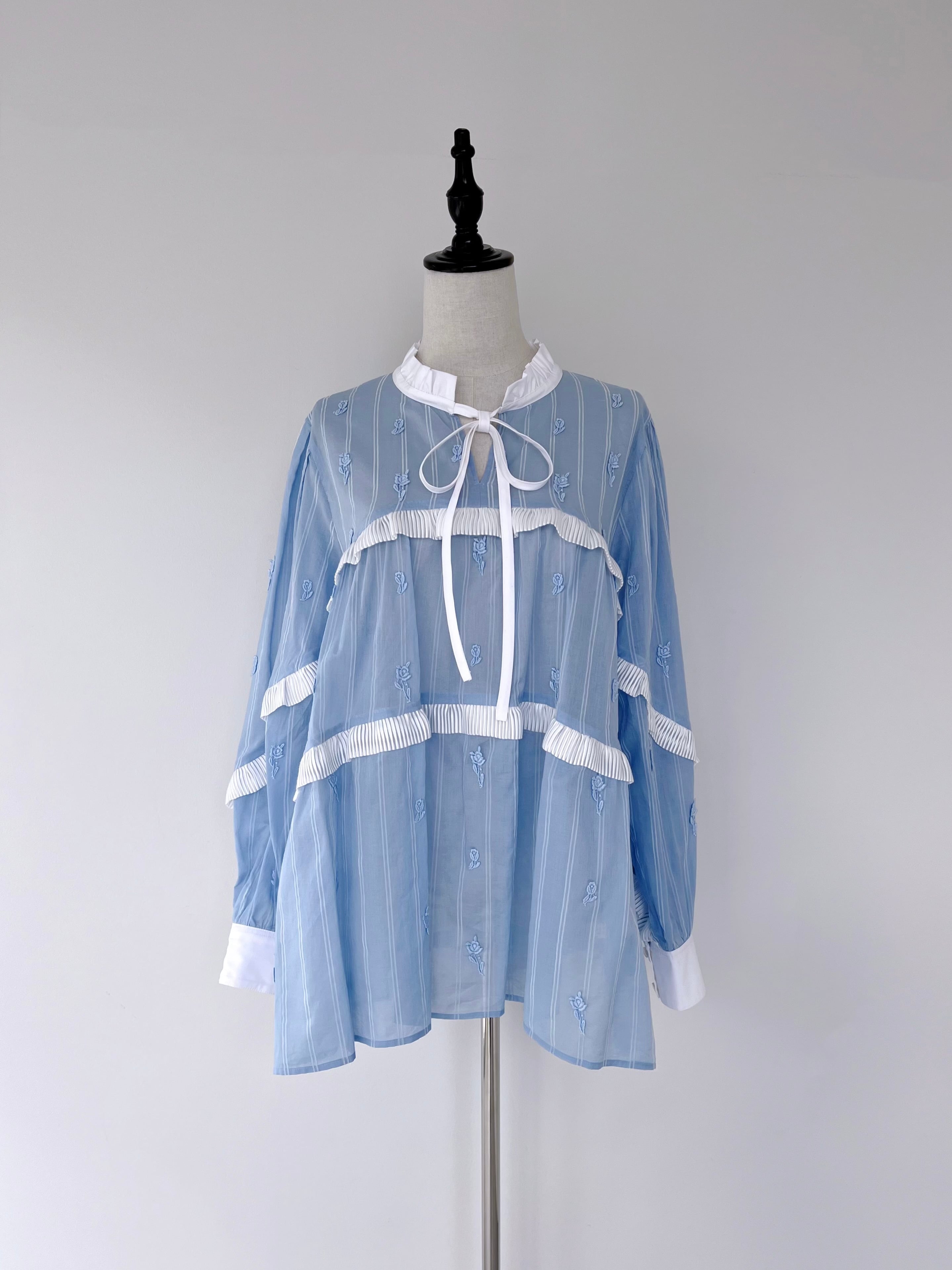 MUVEIL ミュベール ストライプブラウス イエロー ad9286f36c5e450271361f8e68c5fc