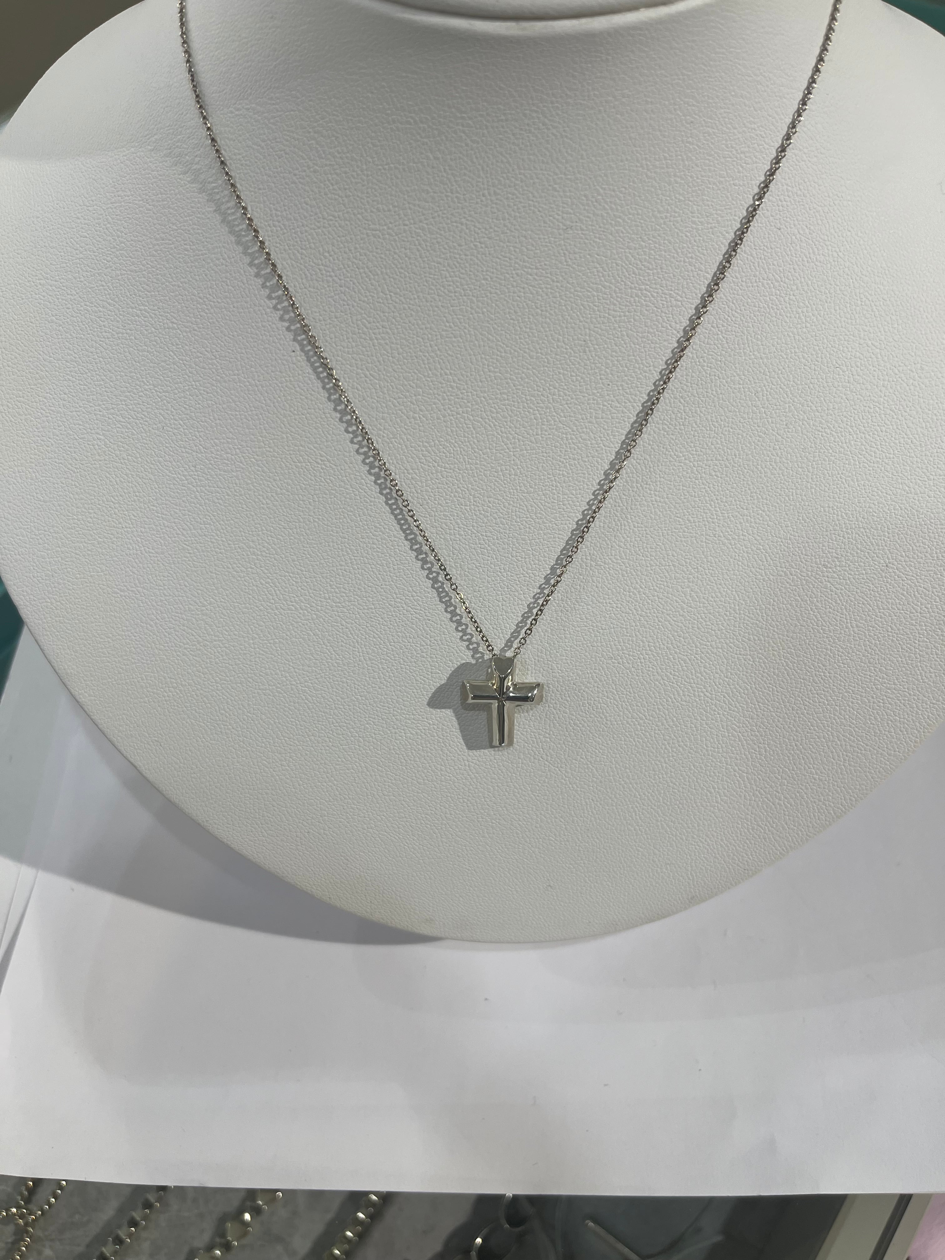 TIFFANY&CO.】2633 テンダネスハート クロスネックレス SV925 41cm