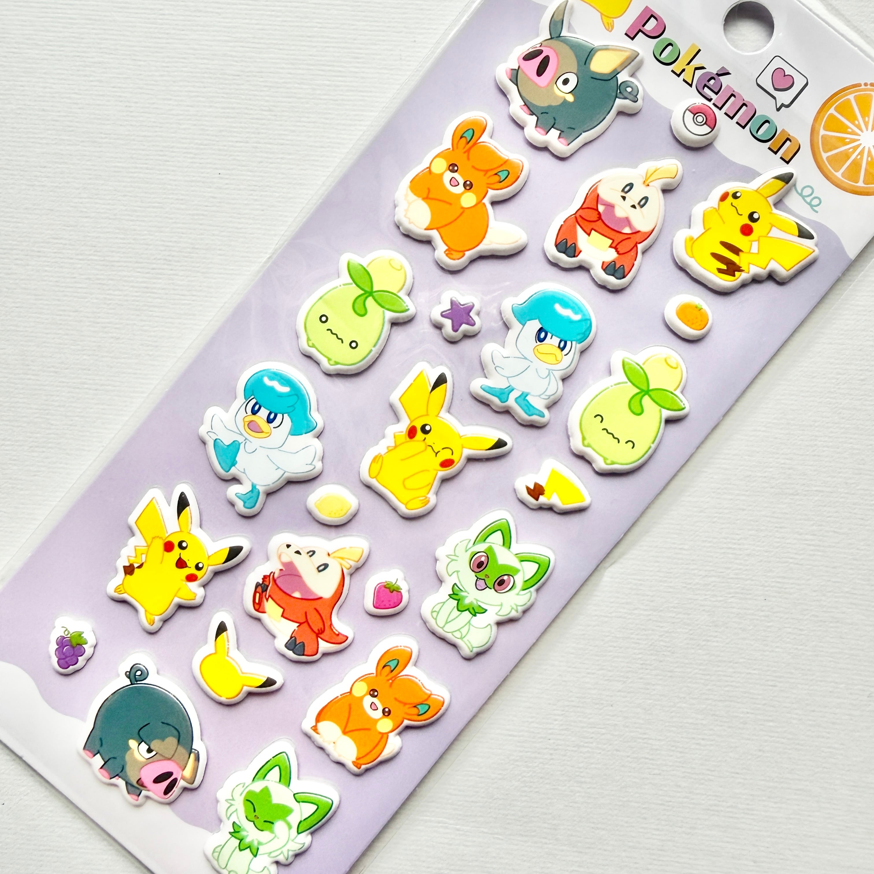 4枚セット】ポケモンぷっくりシール | Jewelie