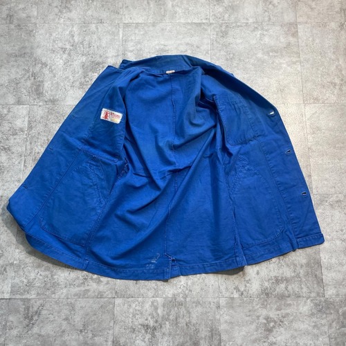 60s Au MOLINEL 刺繍タグ コットンツイル フレンチワークジャケット 詳細写真3
