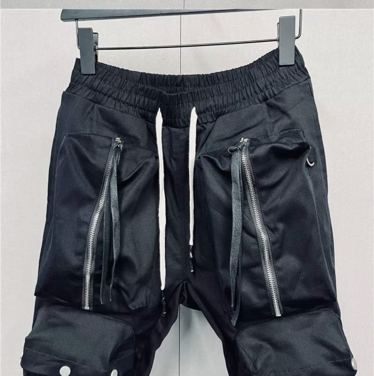 skinny zip cargo pants - 8