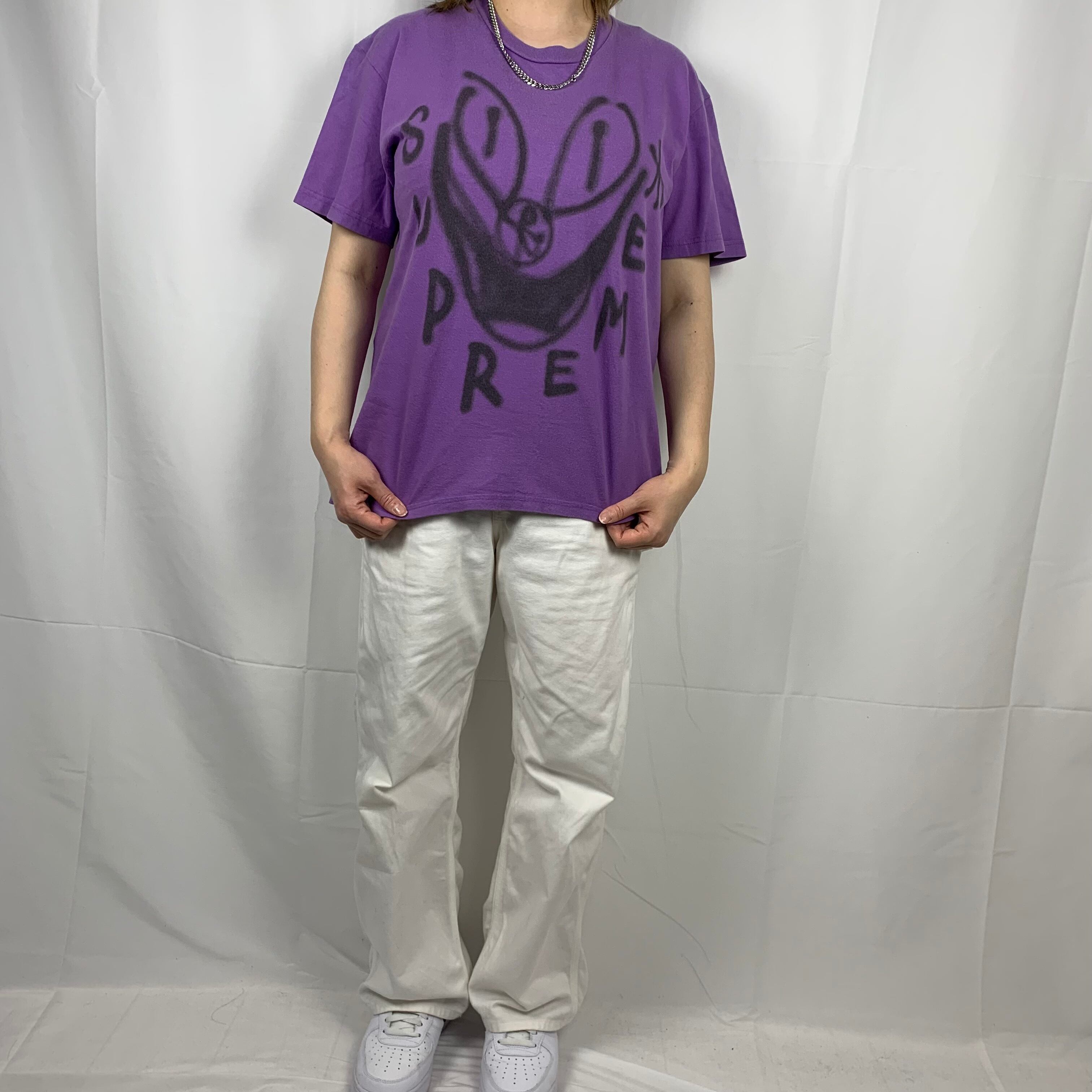 シュプリーム】supreme Smile Tee 紫 ピエロ ス 