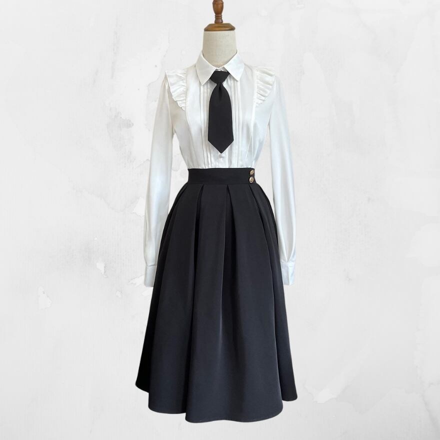 ロリータ 王子系 オールインワン 4点セット JK 学園風 制服 アウター
