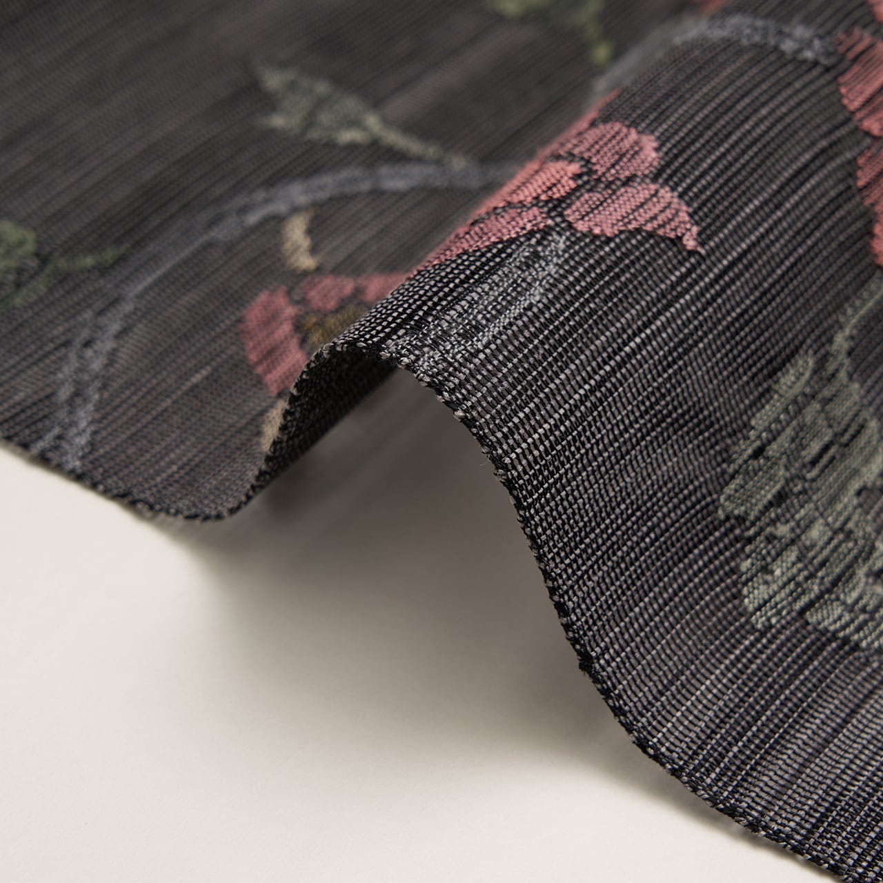 花唐草の模様 すくい織 夏八寸名古屋帯【中古】 | かわの屋