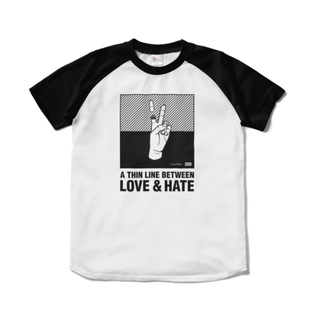 ecobad ラグランTシャツ（LOVE&HATE）