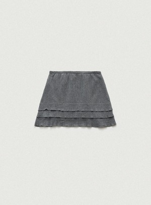 [The Barnnet] Grey Cotton Eyelet Knit Pleated Skirt 正規品 韓国ブランド 韓国通販 韓国代行 韓国ファッション ザ バーネット ザバーネット 日本 店舗