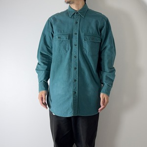 80s L.L.Bean CHAMOIS CLOTH SHIRT "made in USA" L〜XL相当 古着