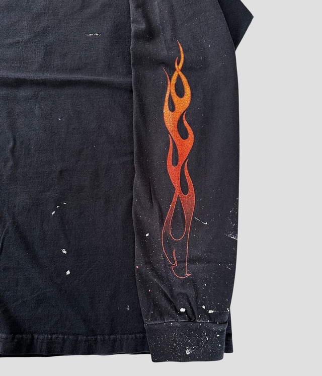 -Harley Davidson- Vintage 00s XL Flame pattern Long Sleeve T-shirt made in USA