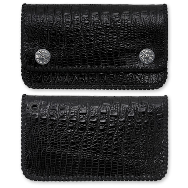 【VAN AMBURG LEATHERS　ヴァンアンバーグレザーズ　Wallet　ウォレット　財布】トラッカーウォレット/ホーンバックリザードw/VALウィズ25thスナップ【送料無料】