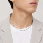 予約 シンプルチェーンネックレス ブレスレット メンズ レディース シルバー ステンレス プレート 45cm 50cm 55cm 60cm 韓国風 モード 17cm 19cm 21cm 別売り y12132