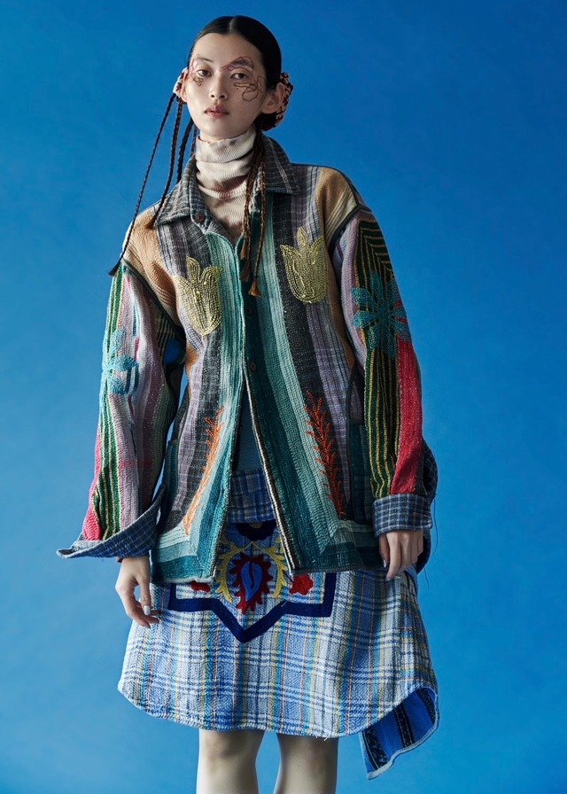 【SEASONAL DYE】 HIGHTNECK RIB KNIT_02.TERRA/大地